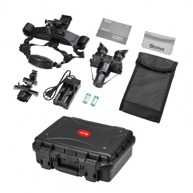 ORPHA奥尔法ONV2+双目单筒头盔头戴式微光夜视仪可连接战术头盔可手持单倍观察可夜间驾驶行路看地图巡逻演习防盗火灾救援夜间搜救/可换增倍镜产品图6