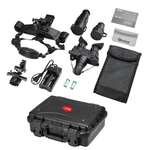 奥尔法ONV3+ 准3代双目单筒ORPHA头盔头戴式微光夜视仪可连接战术头盔可手持单倍观察可夜间驾驶行路看地图巡逻演习防盗火灾救援夜间搜救/可换增倍镜/视频输出产品图4